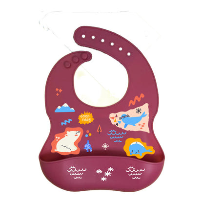 Babero de Silicona para Bebés - Impermeable y Fácil de Limpiar