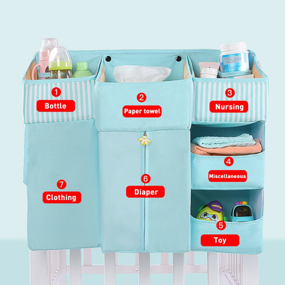 Bolsa de Almacenamiento Colgante Universal para Cuna de Bebé para Esenciales