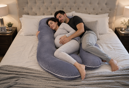 Almohada Ergonómica J para Embarazo y Lactancia