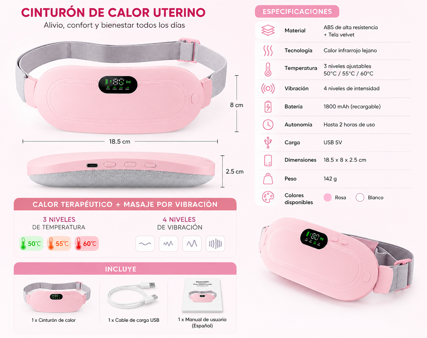 Cinturón Térmico Inteligente ComfortHeat™