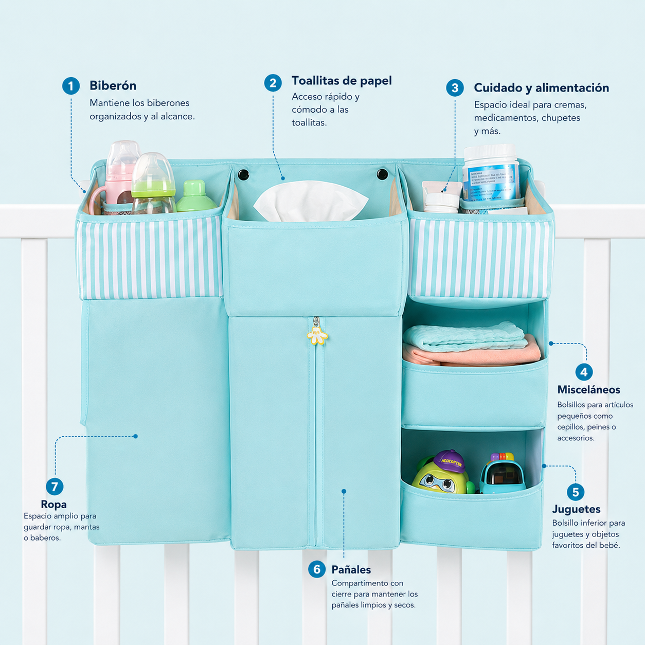 Organizador Colgante Premium para Cuna